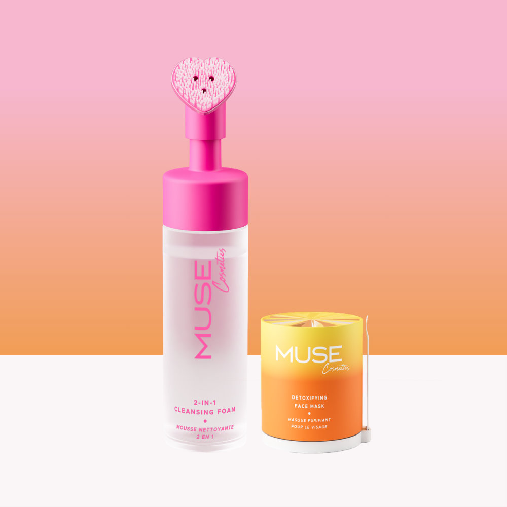 PINK: 2-in-1 Cleansing Foam + Detoxifying Face Mask