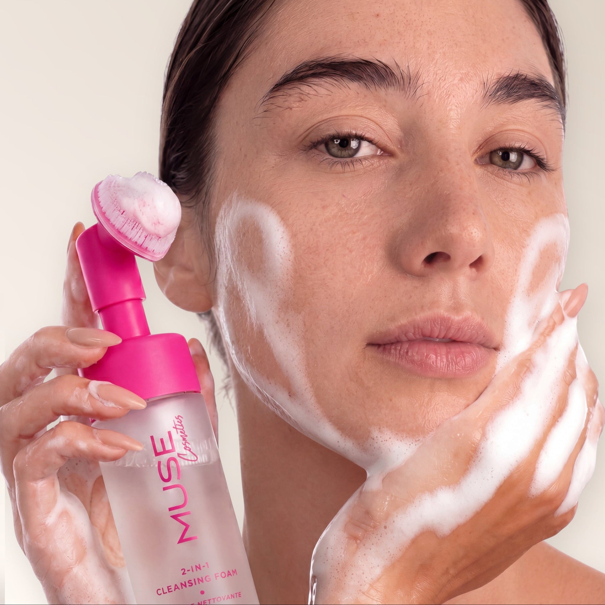 Travel 2-in-1 Cleansing Foam - Pink