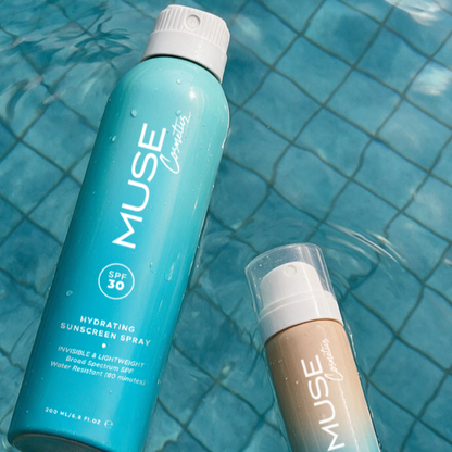 Опаковка на MUSE SPF 30 Body Spray с BOV технология + MUSE SPF 50 Face Mist