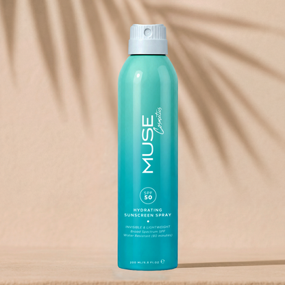 Опаковка на MUSE SPF 50 Body Spray с BOV технология
